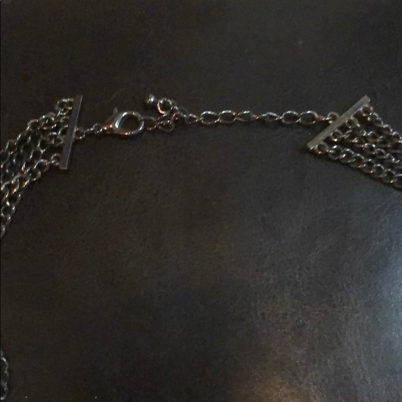 🛼Vintage Metal & Black Beaded Strand Necklace - Picture 5 of 7